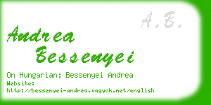 andrea bessenyei business card